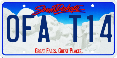 SD license plate 0FAT14