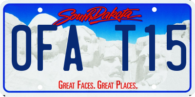 SD license plate 0FAT15