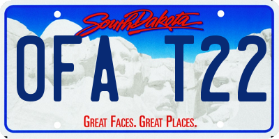 SD license plate 0FAT22