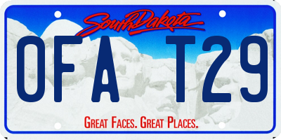 SD license plate 0FAT29