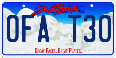SD license plate 0FAT30