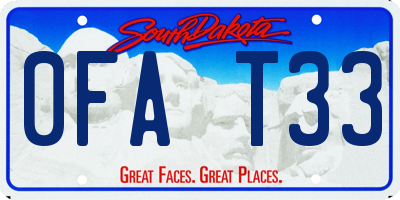 SD license plate 0FAT33