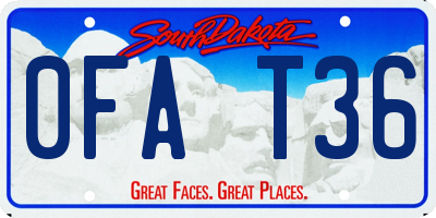 SD license plate 0FAT36
