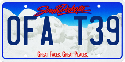 SD license plate 0FAT39