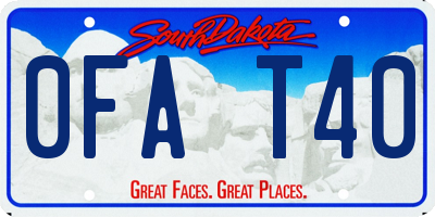 SD license plate 0FAT40
