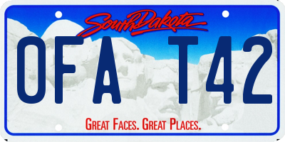 SD license plate 0FAT42