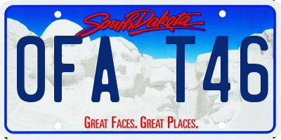 SD license plate 0FAT46