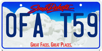 SD license plate 0FAT59