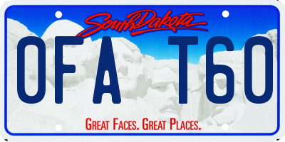 SD license plate 0FAT60