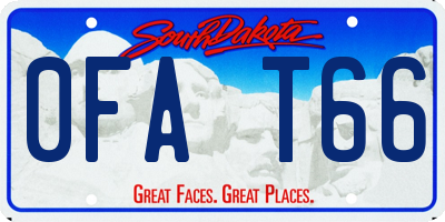 SD license plate 0FAT66