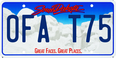 SD license plate 0FAT75