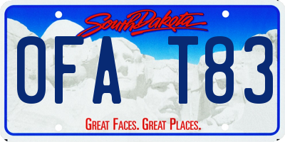 SD license plate 0FAT83