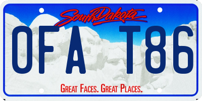 SD license plate 0FAT86