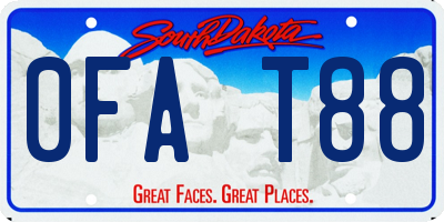 SD license plate 0FAT88