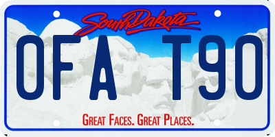SD license plate 0FAT90