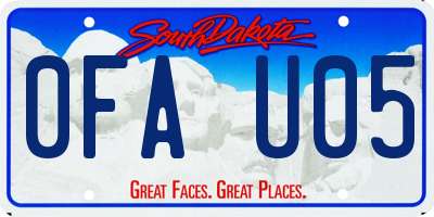 SD license plate 0FAU05