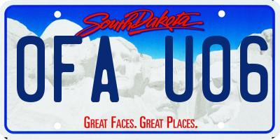 SD license plate 0FAU06