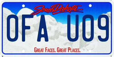 SD license plate 0FAU09