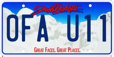 SD license plate 0FAU11
