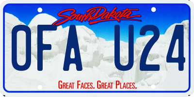 SD license plate 0FAU24