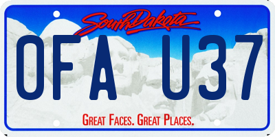 SD license plate 0FAU37