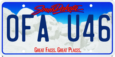 SD license plate 0FAU46
