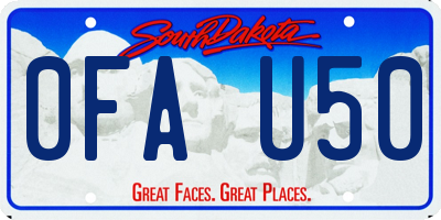 SD license plate 0FAU50