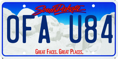 SD license plate 0FAU84