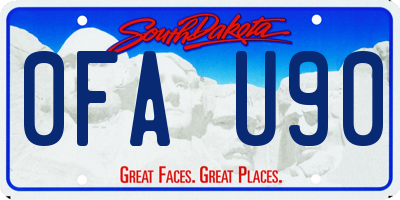 SD license plate 0FAU90