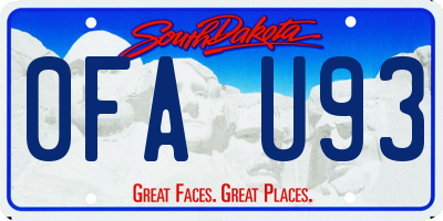 SD license plate 0FAU93