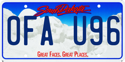 SD license plate 0FAU96
