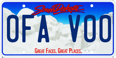 SD license plate 0FAV00