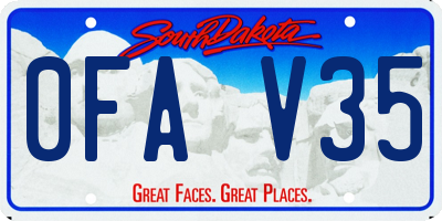 SD license plate 0FAV35