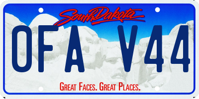 SD license plate 0FAV44