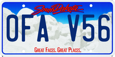 SD license plate 0FAV56