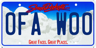 SD license plate 0FAW00
