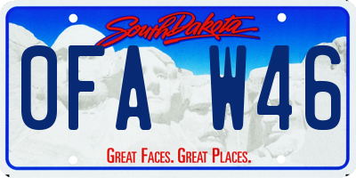 SD license plate 0FAW46