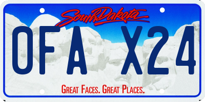SD license plate 0FAX24
