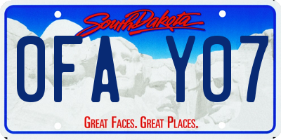 SD license plate 0FAY07