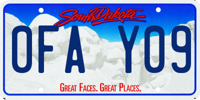 SD license plate 0FAY09
