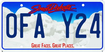 SD license plate 0FAY24