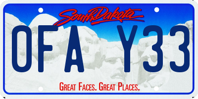 SD license plate 0FAY33