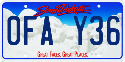 SD license plate 0FAY36
