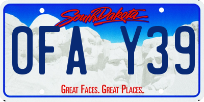 SD license plate 0FAY39