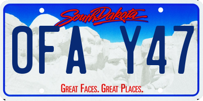 SD license plate 0FAY47