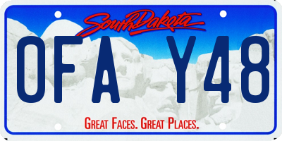 SD license plate 0FAY48