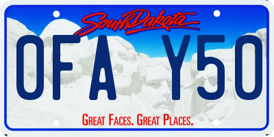 SD license plate 0FAY50