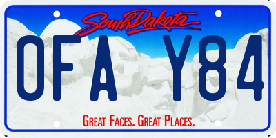 SD license plate 0FAY84