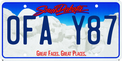 SD license plate 0FAY87