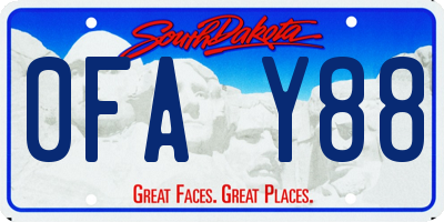 SD license plate 0FAY88